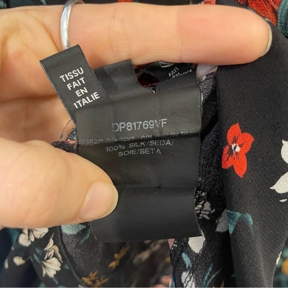 Derek Lam Silk Floral Mock Neck Blouse - Picture 12 of 13